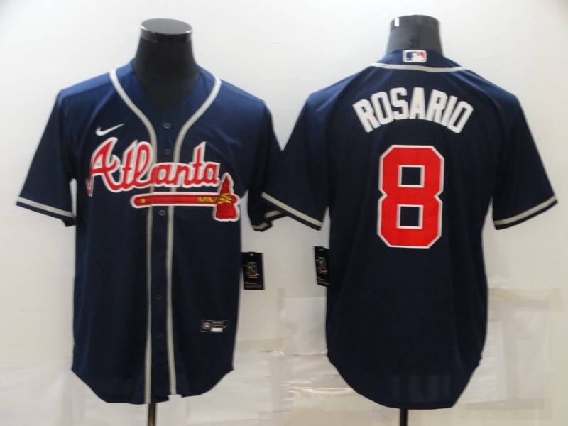 Men's Atlanta Braves Eddie Rosario #8 Navy Jersey
